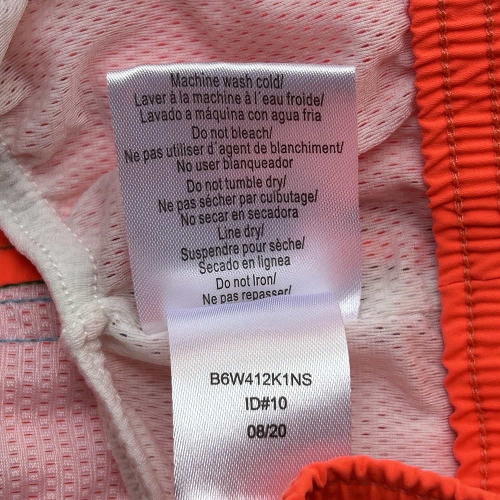 Psycho Bunny Rushup Electric Orange Neon Men's Water Swim Trunks Lined Large - Picture 12 of 12